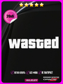 Наклейка авто GTA wasted 20x6