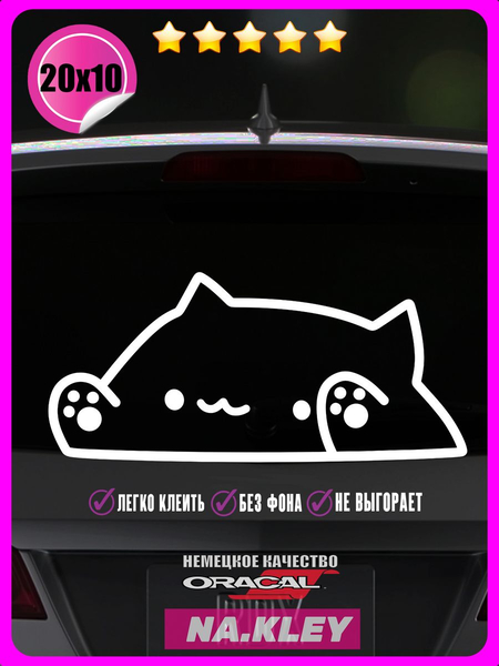 Перейти на страницу товара Наклейка авто Nyan cat 20x10