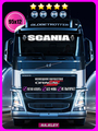 Наклейка на лобовое грузовика Scania орлы 95х12