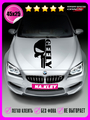 Наклейка на авто Череп Geely 45х25