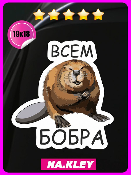 Перейти на страницу товара Наклейка на авто Бобр Bobr kurwa 5
