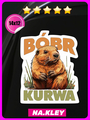 Наклейка на авто Бобр Bobr kurwa 1